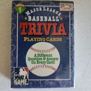 Bicycle Major League Baseball Trivia Playing Cards - Blue